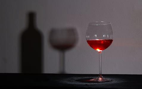 glass, wine, shadow, wine glass, glasses, transparent, mood
