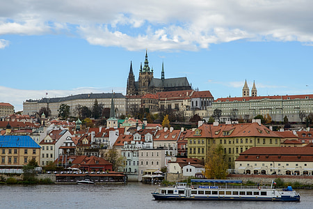 Prague, lampes, en détail, rues, lieux, histoire, architecture