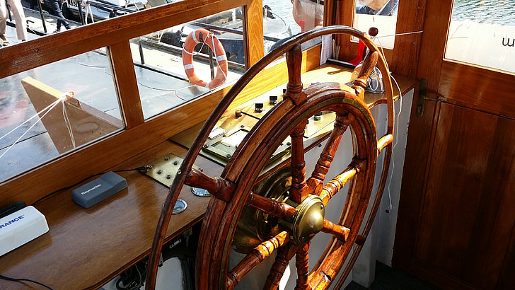кормилното колело, лодка, руля, навигация, морски