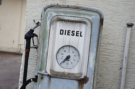 oude benzinepomp, diesel, benzinepomp, brandstofpomp, oude, tanken, historisch
