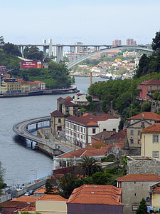 Porto, Portugália, híd, közúti, Tejo, óváros, turizmus