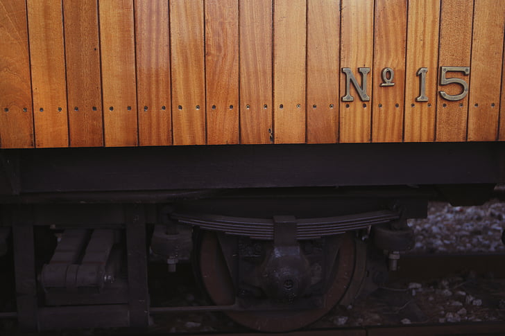tren, piese, cale ferata, roata, lemn, lambriuri, lemn - material