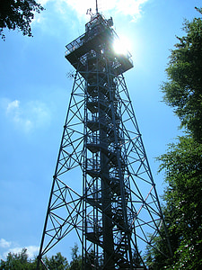 tower, lookout, transmitter, sky