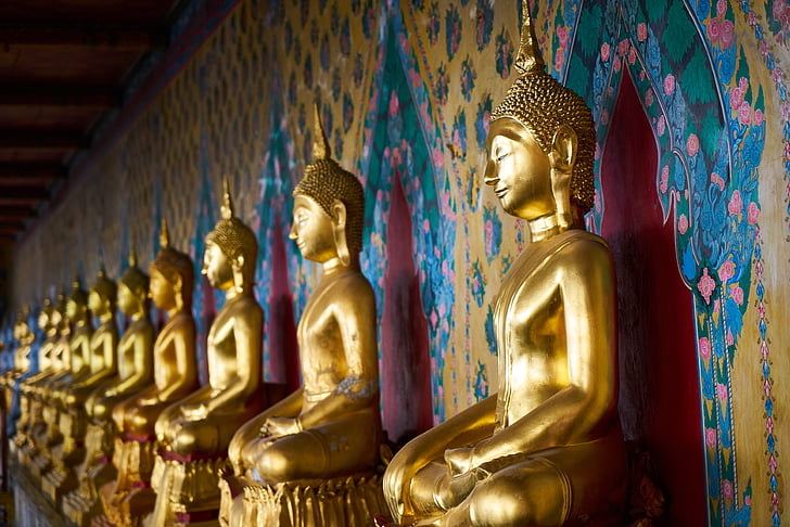 Bangkok, Thailand, Buddha, thailändsk kultur, templet, byggnad, buddhismen