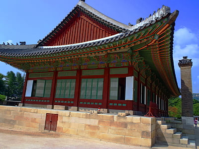 Corée, bâtiment, monument, Séoul, roi, la tradition de, Appartement