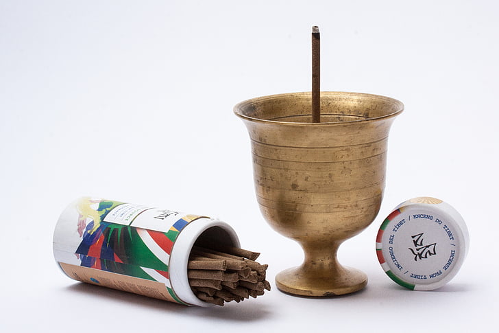 incense, incenses, cup, incense chalice, brass, pack, cardboard