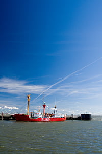 Cuxhaven, Marea Nordului, port, mare, cer, apa, soare