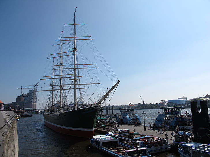 rickmer, Aqua, Hamburg, poort, zeilschip