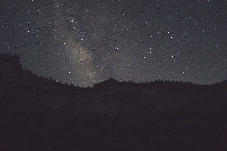 Темный, ночь, звезда, Созерцание звезд, Астрофотография, Гора, путешествия