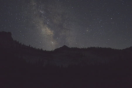 escuro, à noite, estrela, estrelas, astrofotografia, montanha, viagens