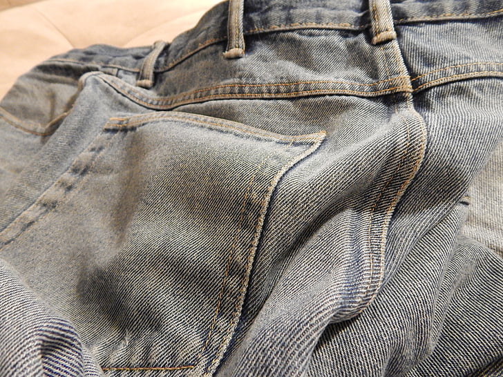 Jeans, denim, Jeans/Pantalons, poche, bleu, pantalon, vêtements