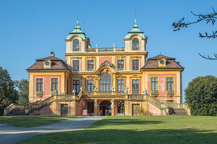 menyimpulkan favorit, Ludwigsburg Jerman, Castle, blühendes Barok, Taman, Baden-württemberg, arsitektur
