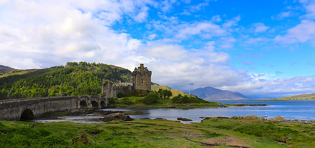 Eilean donan castle, Kyle av lochalsh, Skottland, höglandet, slott