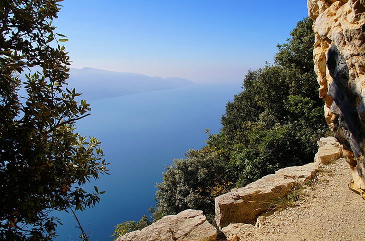 Garda lake, ý, cảnh quan, Montecastello, núi non, đi bộ đường dài, Xem