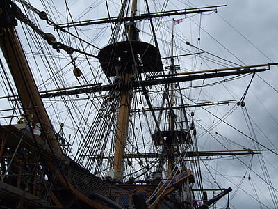 Victoria del HMS, Señor nelson, de la nave, Portsmouth, Inglaterra, barco de vela, embarcación náutica
