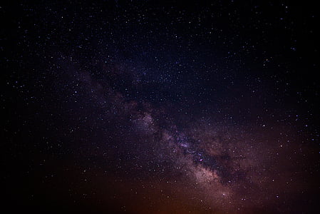 Kosmosas, tamsus, galaktika, Paukščių takas, dangus, vietos, žvaigždės