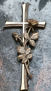 Croce, speranza, Cimitero, pietra tombale, segno della Croce