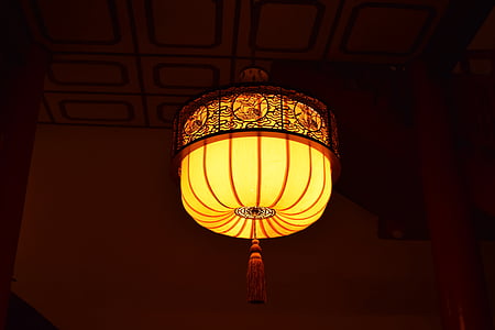 Xi'an, big wild goose pagoda, đèn lồng