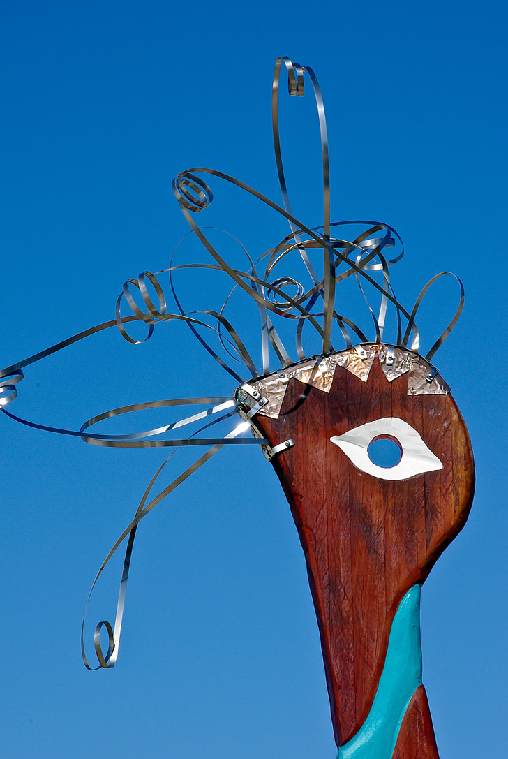 skulptūra, Menas, paukštis, galva, Anotacija, akių, šiuolaikinės