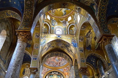 팔레르모, martorana 교회, 모자이크, 비잔틴