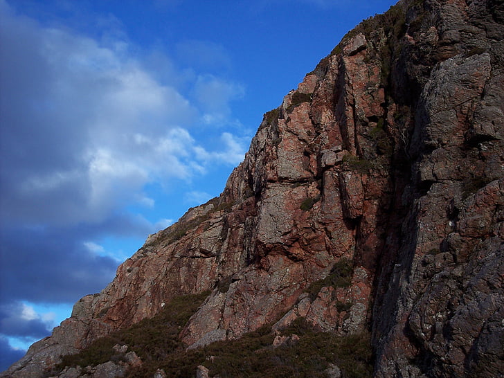 södra rona, Crag, branta, Mountain, ansikte, robust, Bare