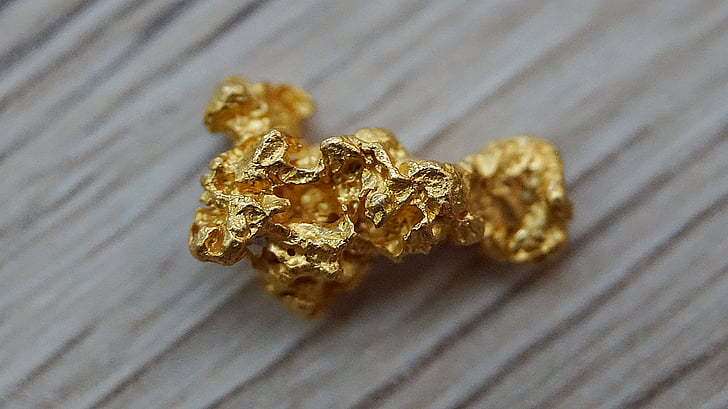 gold nugget, gold, nugget, natural gold, table, no people, healthcare and medicine