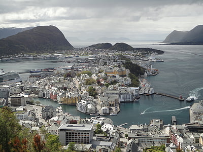 manzara, Norveç, dağ ve su, fiyort, Cruise, Deniz, Avrupa