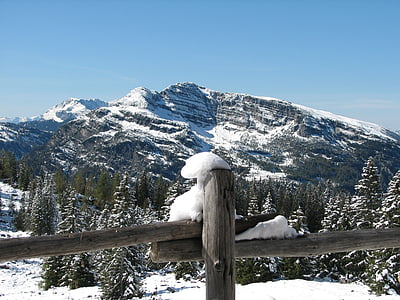 montagne, neve, paesaggio invernale, paesaggio, inverno, Alpi, natura