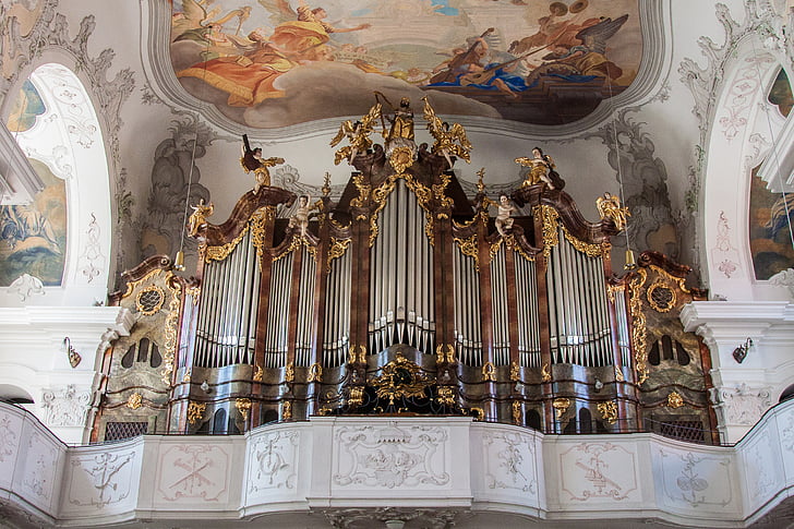 Lindau, Münster, het Bodenmeer, orgel, Kathedraal van onze lieve-vrouw van guadalupe, Katholieke, barok