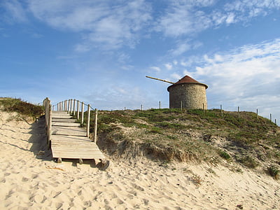 Portugalsko, pobrežie, cestovný ruch, mlyn, more, Príroda, Beach