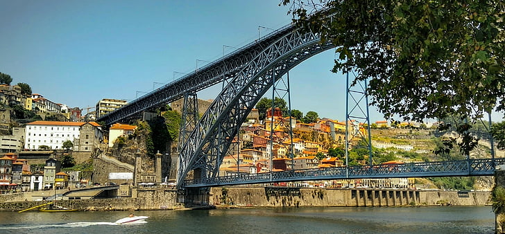 Most, Porto, Portugalsko, Architektura, řeka, město, cestování