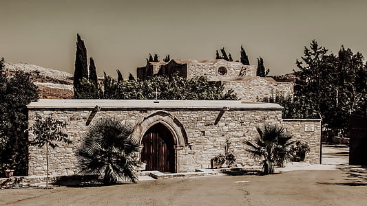 Монастырь, Византийский, средневековый, Архитектура, XIV век, Панагия stazousa, Православные