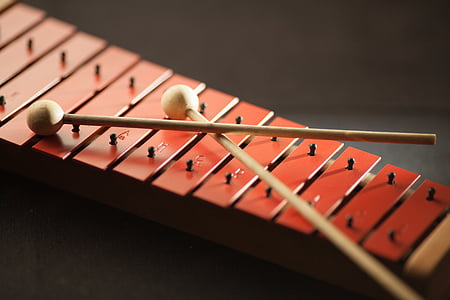 close-up, color, instrument, mallets, music, musical instrument, percussion instrument