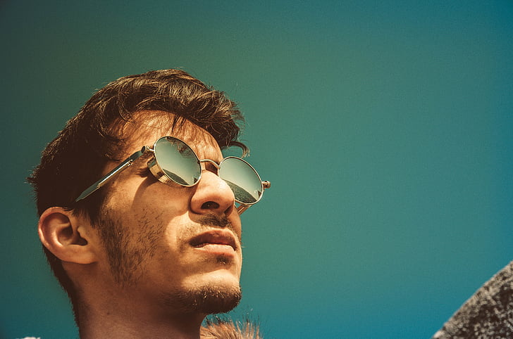 guy, man, sunglasses, sky, summer, travel, adventure