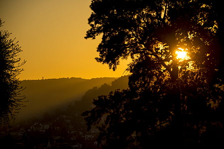coucher de soleil, abendstimmung, France