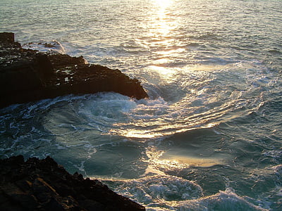 Mar, Atlàntic, sol, strudel, l'aigua, ona, oceà