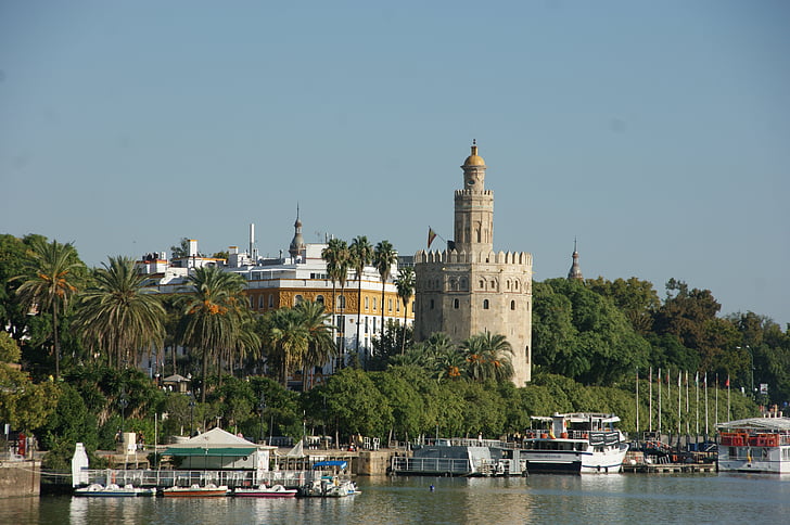 Torre oro, Sevilla, Andalusie, Španělsko