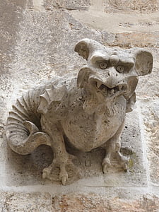 gargoyle, middle ages, mythical creatures, mythical, creature, statue, dragon fountain figure