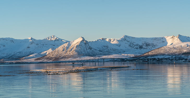Νορβηγία, Ακτή, Γέφυρα του βουνού, Σκανδιναβία, στη θάλασσα, τοπίο, φύση