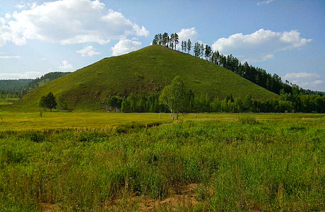 naturen, sommar, Hill, landskap, Ryssland, Baikal, träd