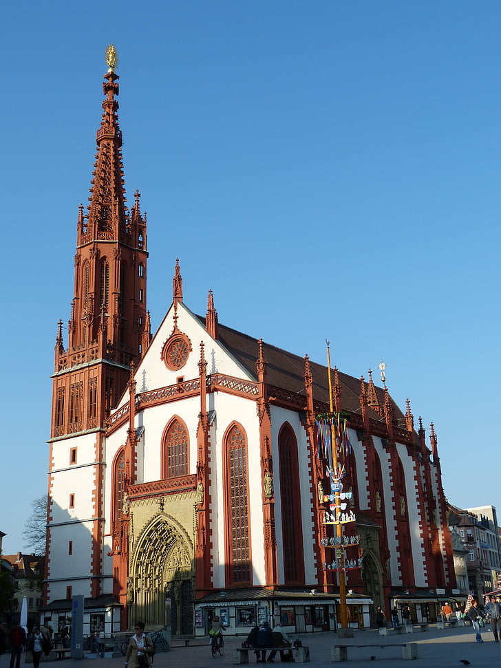 kaple Panny Marie, Würzburg, Bavorsko, švýcarské franky, historicky, budova, kostel