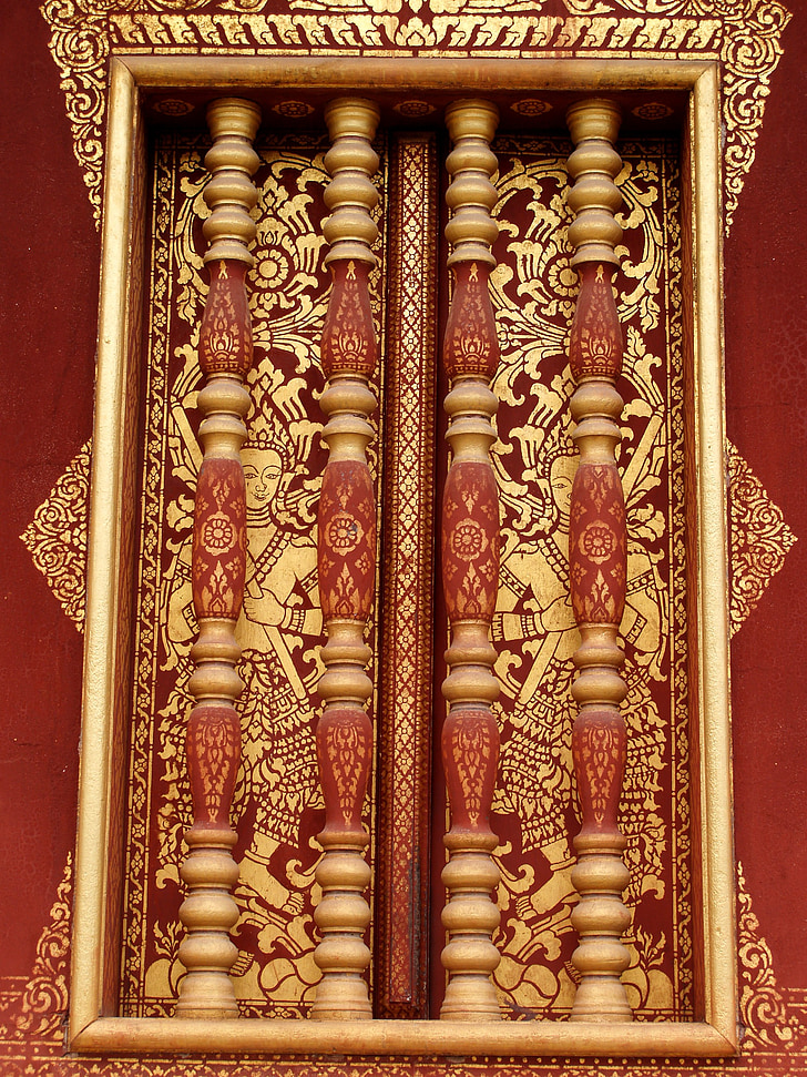 Luang prabang, Laos, phabang, Ásia, Mekong, Templo de, dourado