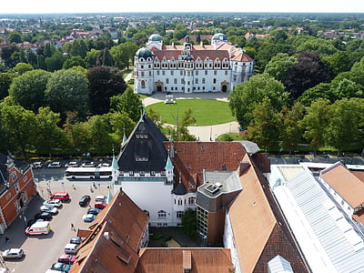 Celle, Dolna Saksonia, Stare Miasto, Widok, programu Outlook, Pałac, Zamek