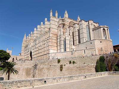 Cathédrale, Église, Espagne, la palma, la seu, Maria, gothique