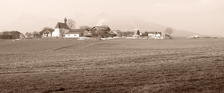 lugar, vila, Baviera, Alta Baviera, Chiemgau, montanhas, natureza