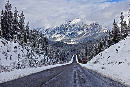 l'autopista, Perspectiva, viatge, viatges, paisatge, transport, neu
