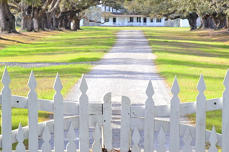 plantation, colonial, historic, tourism, estate, fence, picket Fence