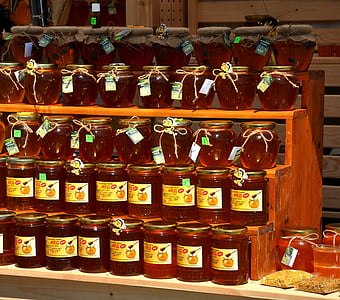miel, marché, exposition, confiture, ferme, abeille