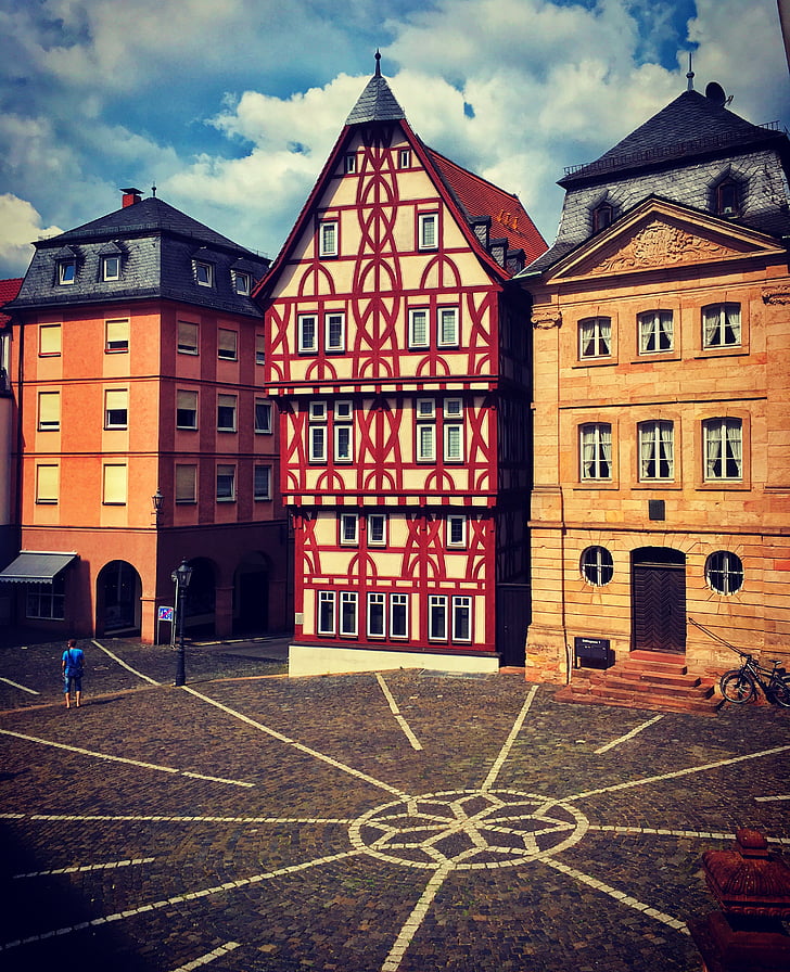 Germania, Aschaffenburg, città, architettura, storia, vecchio, posto famoso