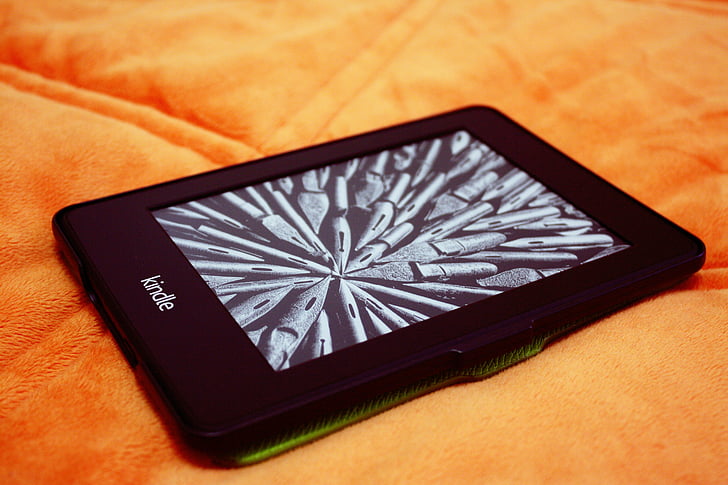 kindle, paper white, touchscreen, electronic book, modern, technology, digital
